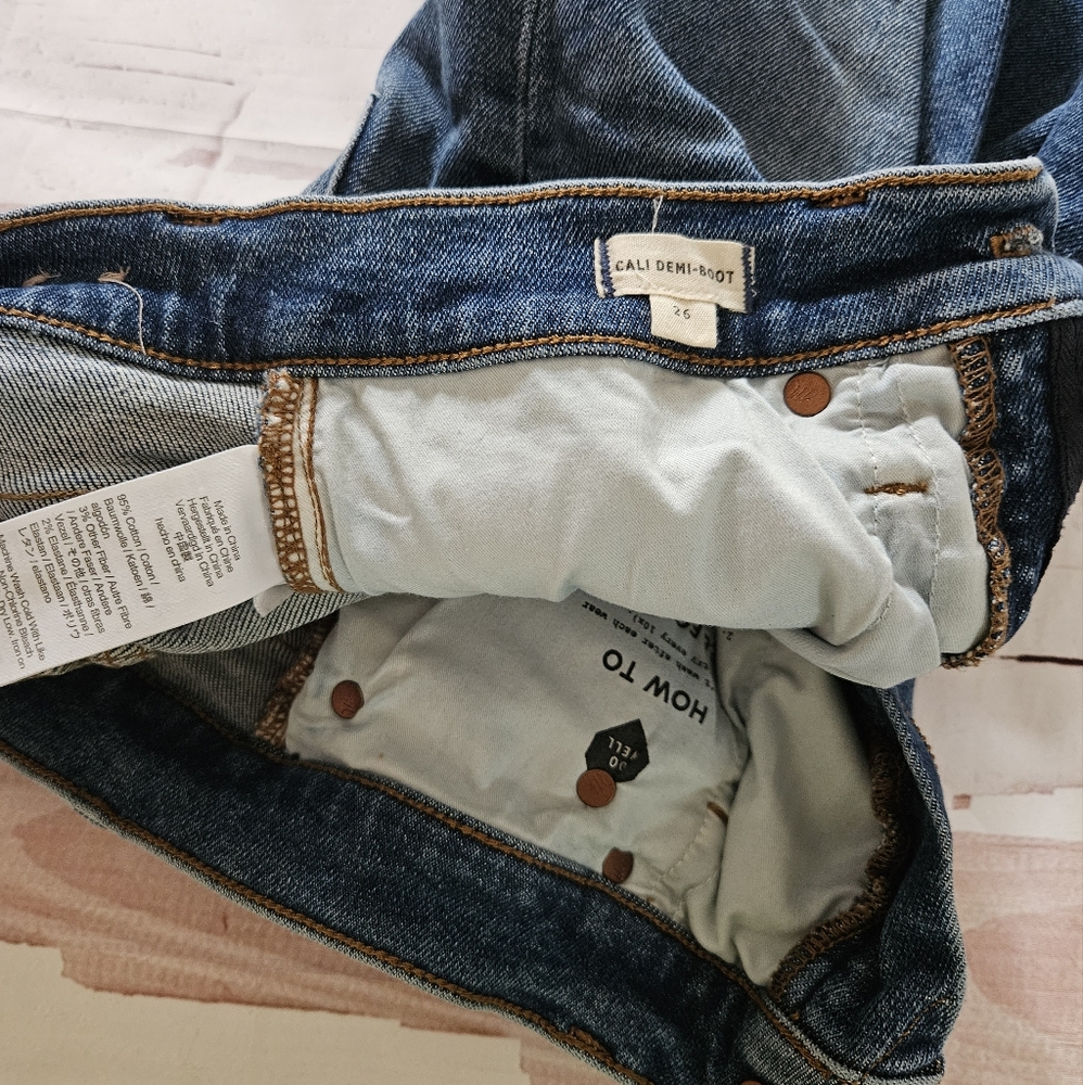 Madewell Women's Blue Denim Cut Off Denim Shorts Size 25 - Picture 4 of 5